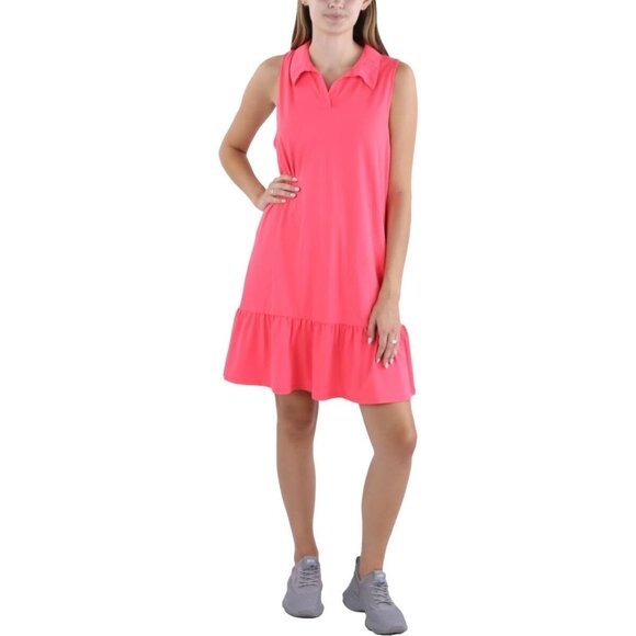 Gottex Womens XS Pink  Collared Tiered Golf Tennis Short Mini Dress - Picture 1 of 2